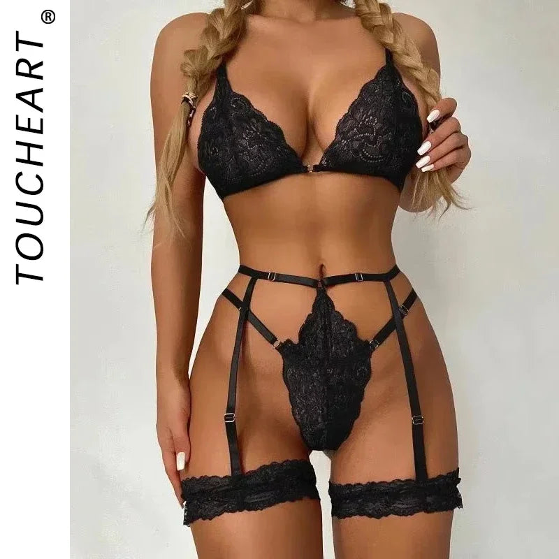 Sexy Lingerie Women Thin Transparent Set