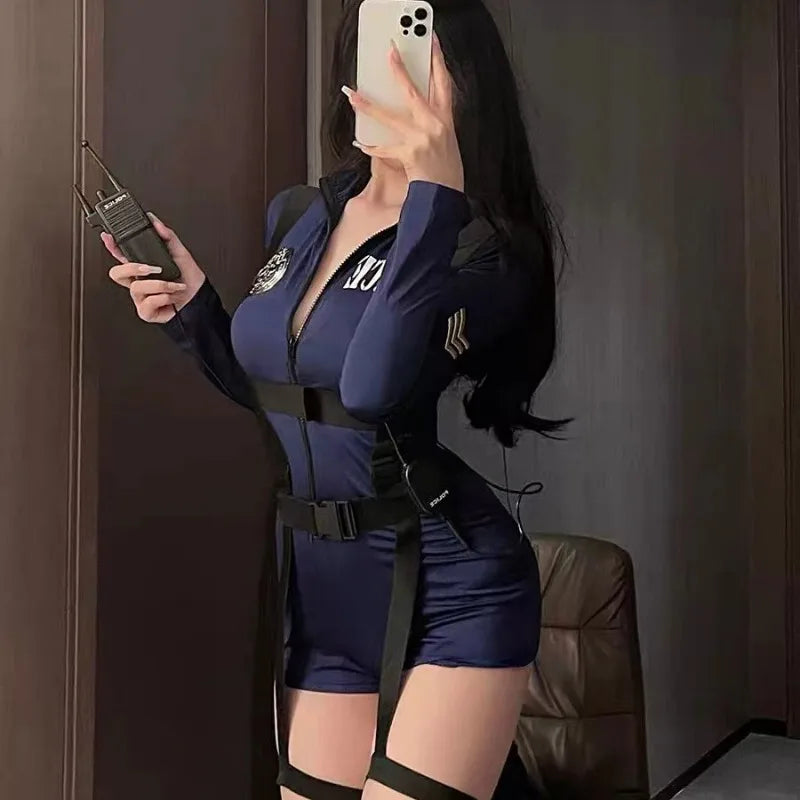 “Midnight Officer” Lingerie Set